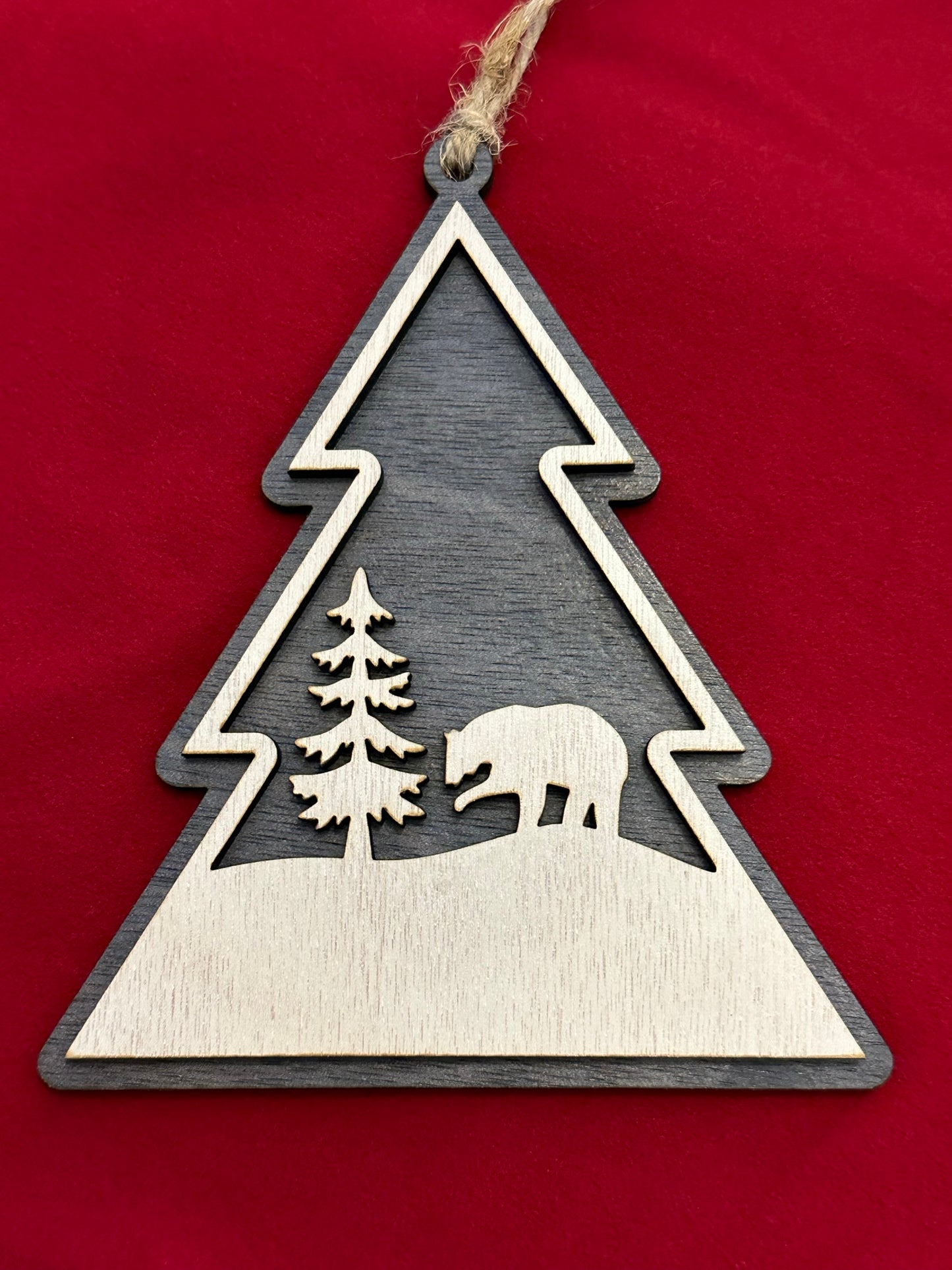Woodland Animal Christmas Tree Ornament 5 Piece Set- Personalized