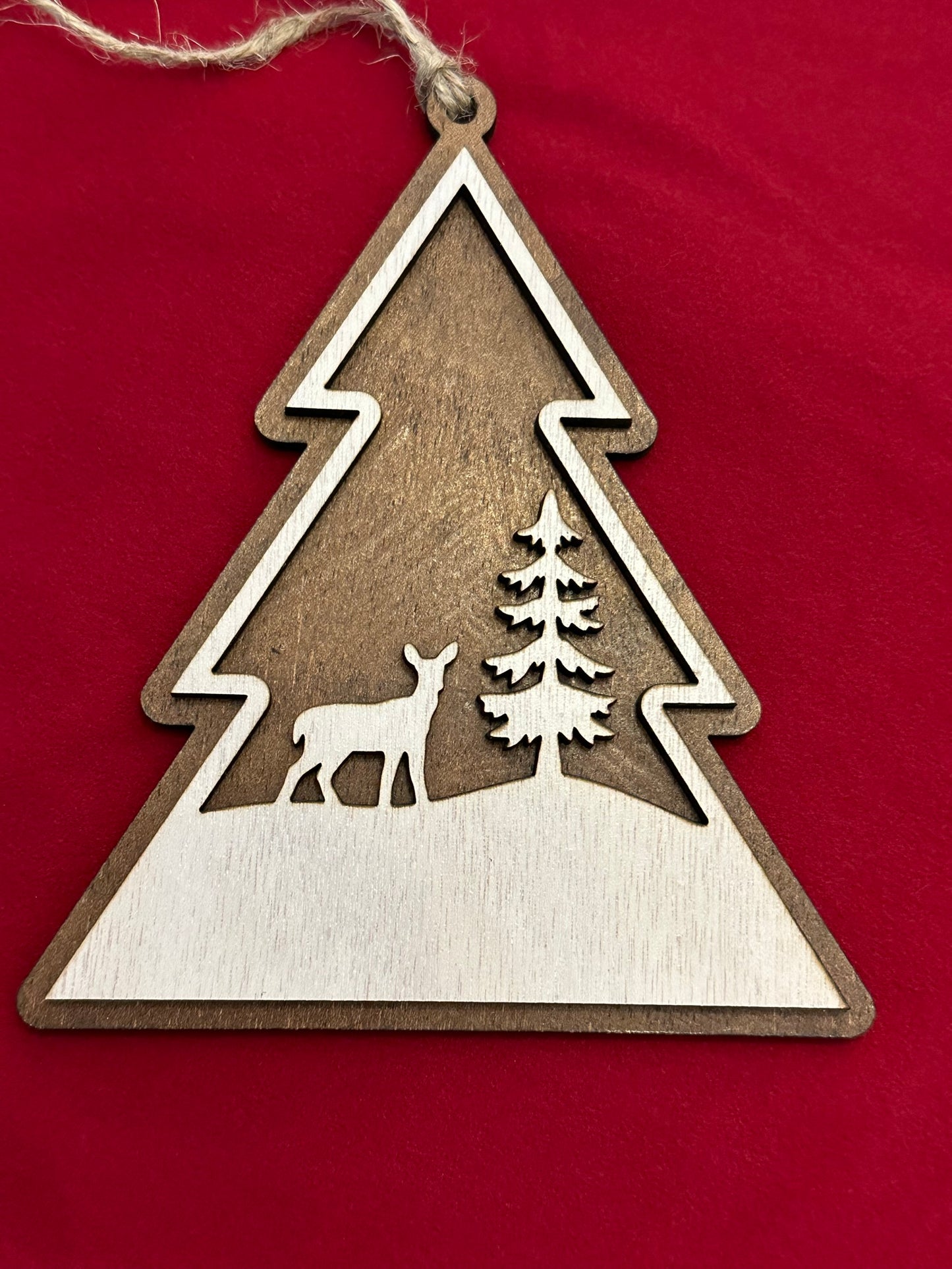 Woodland Animal Christmas Tree Ornament 5 Piece Set- Personalized