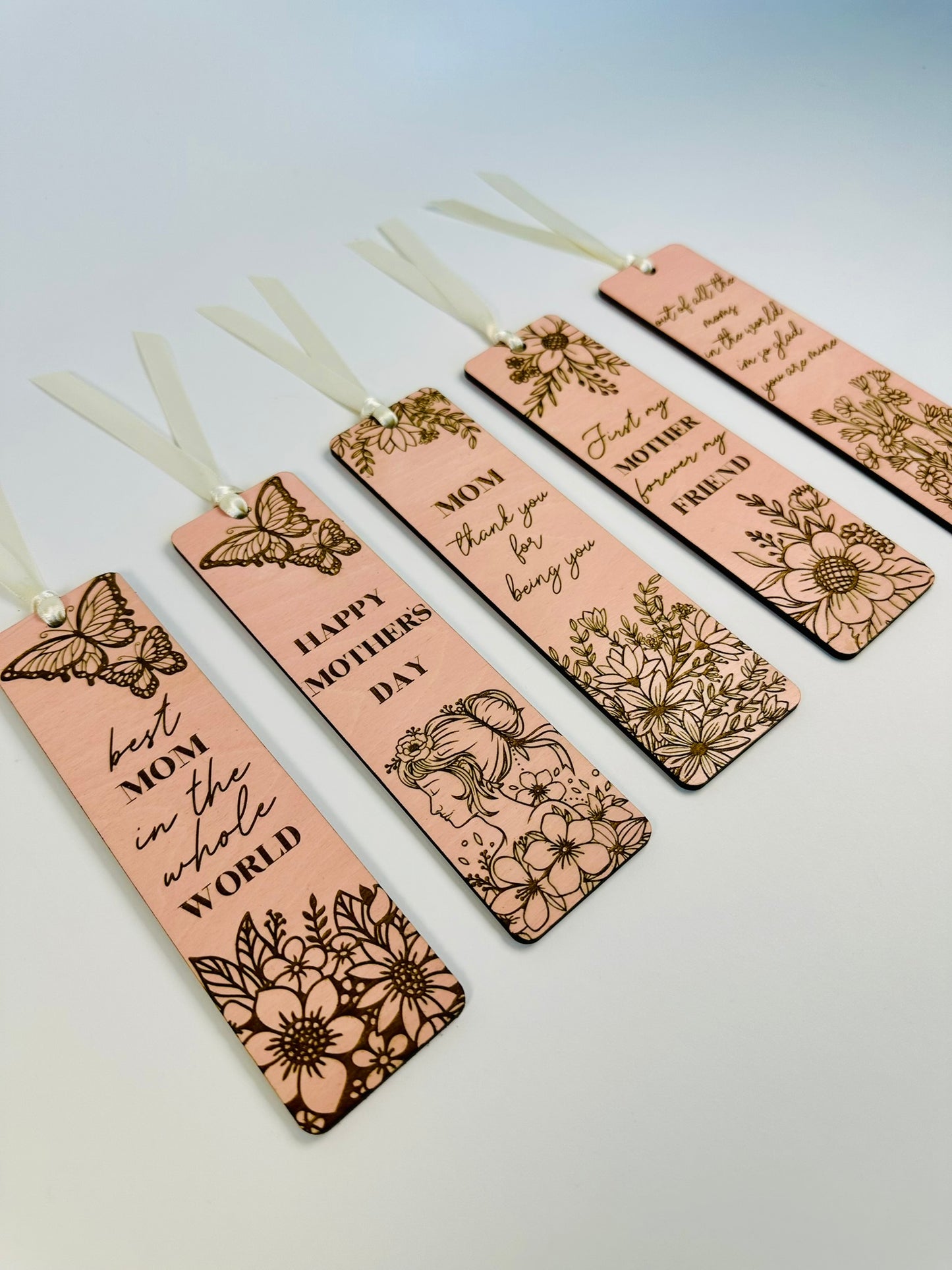 Mother's Day Floral Bookmarks- Set of 6