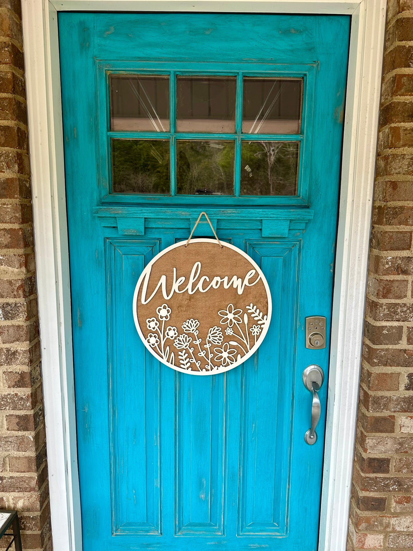 Spring Floral Welcome Door Hanger