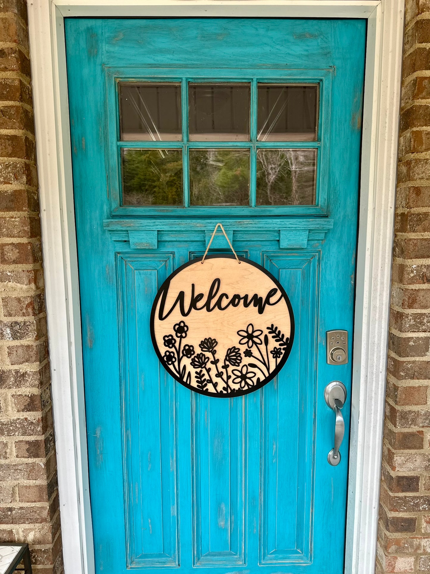 Spring Floral Welcome Door Hanger
