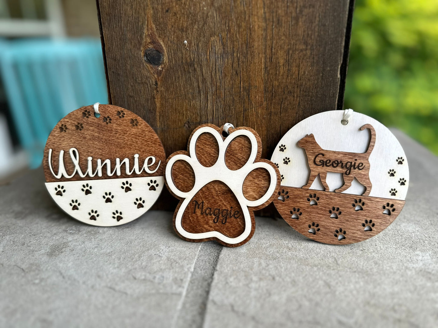 Personalized Cat Ornaments- Set of 3