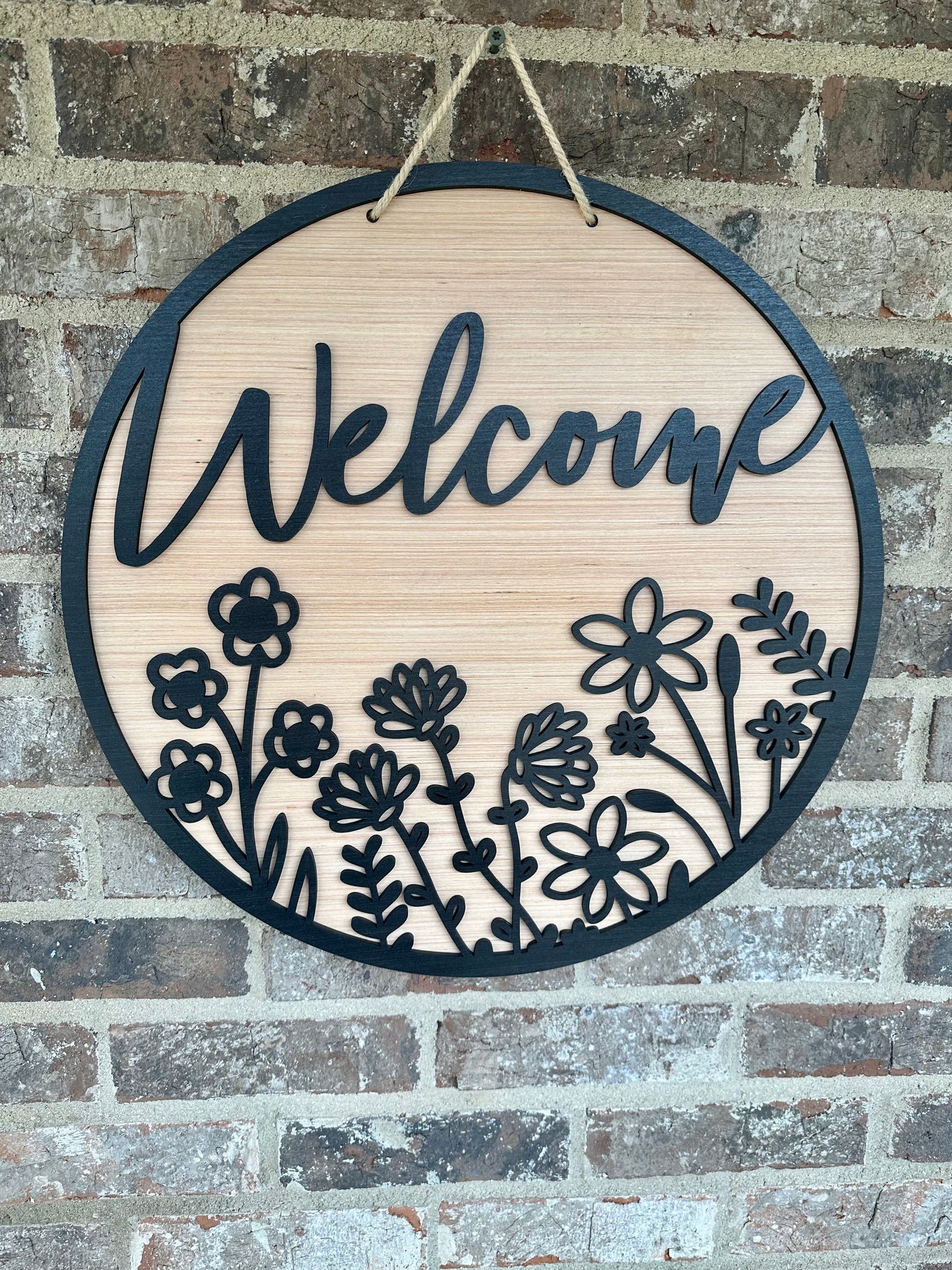 Spring Floral Welcome Door Hanger