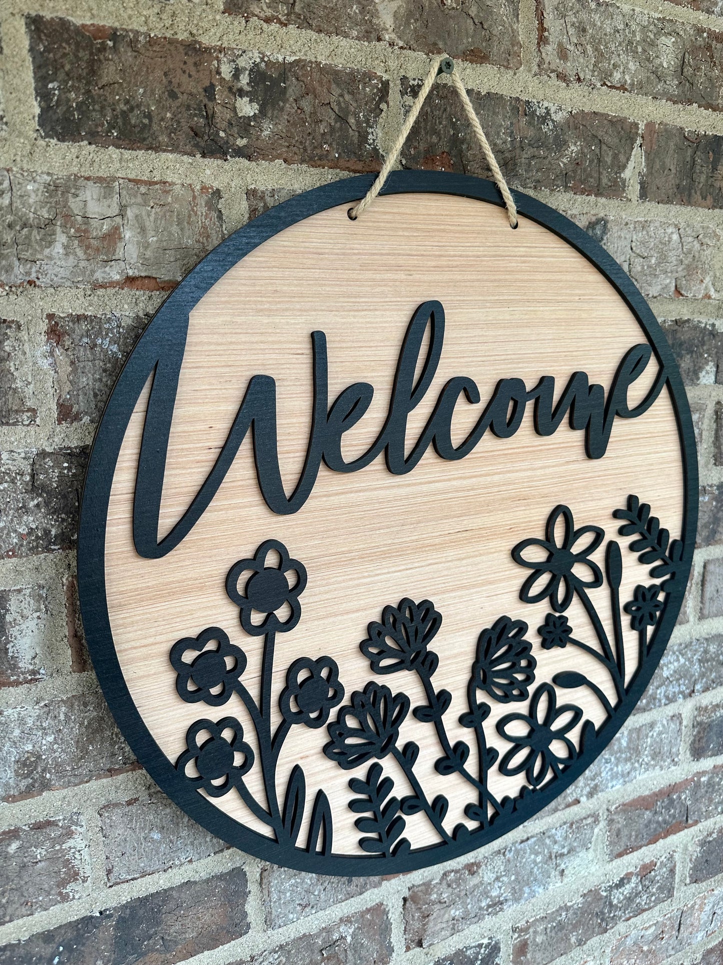 Spring Floral Welcome Door Hanger