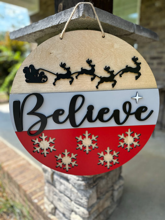 Believe- Christmas Sign