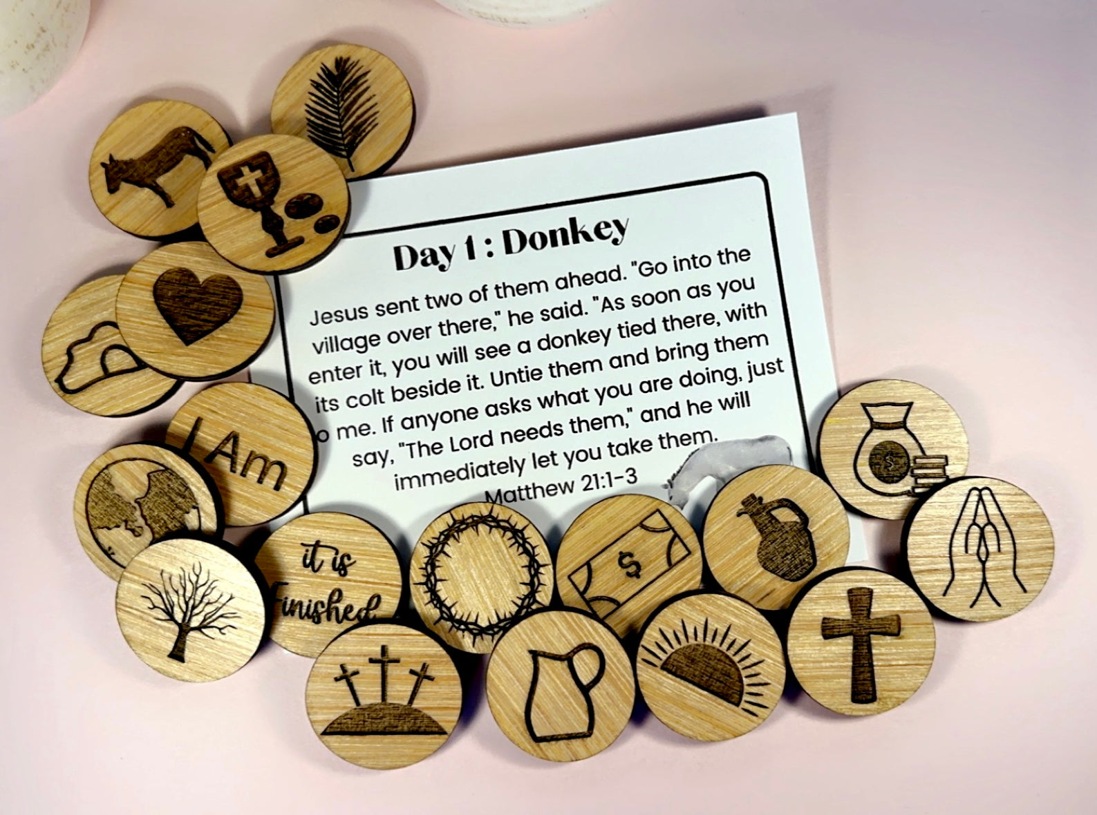Easter Countdown Tokens and Scripture Cards – Rocket City Wood Crafts