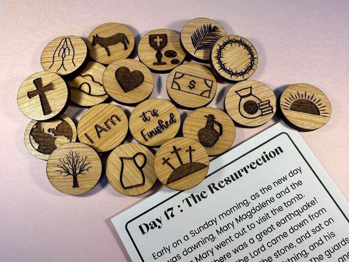 Easter Countdown Tokens and Scripture Cards – Rocket City Wood Crafts
