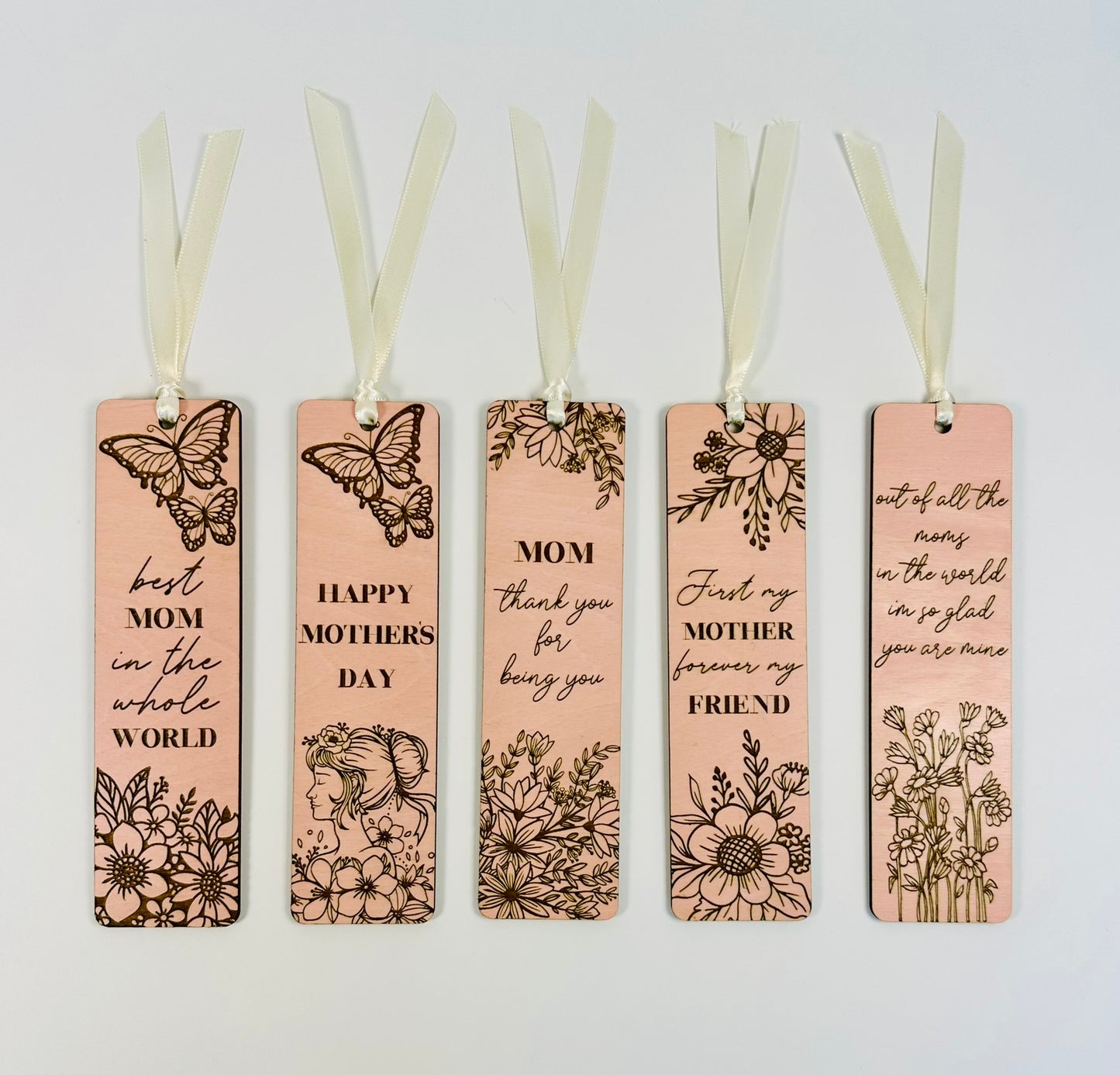 Mother's Day Floral Bookmarks- Set of 6