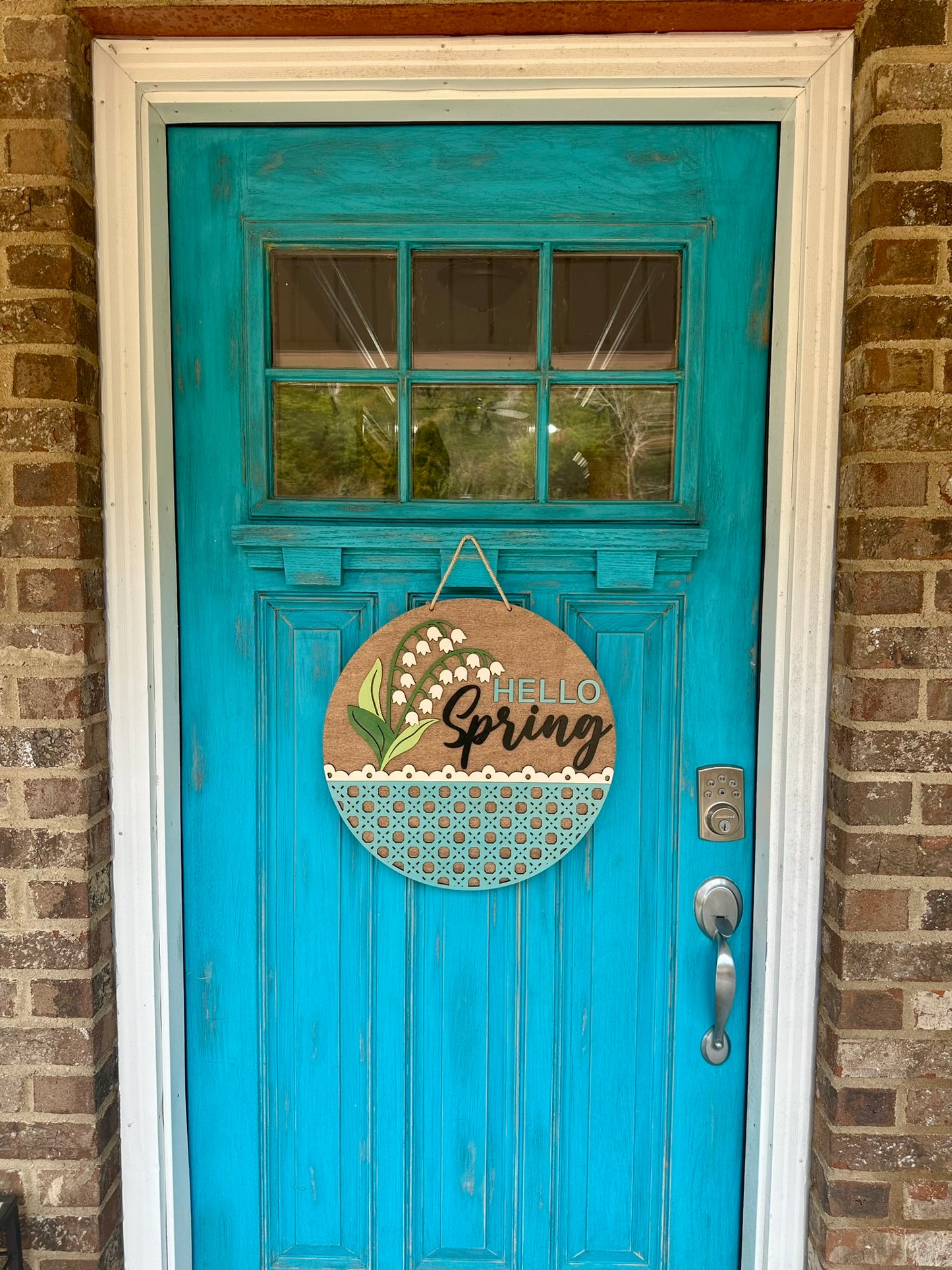 Hello Spring Door Hanger, Spring Welcome Sign