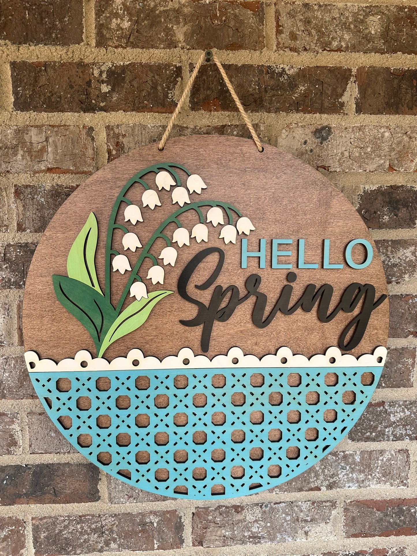 Hello Spring Door Hanger, Spring Welcome Sign