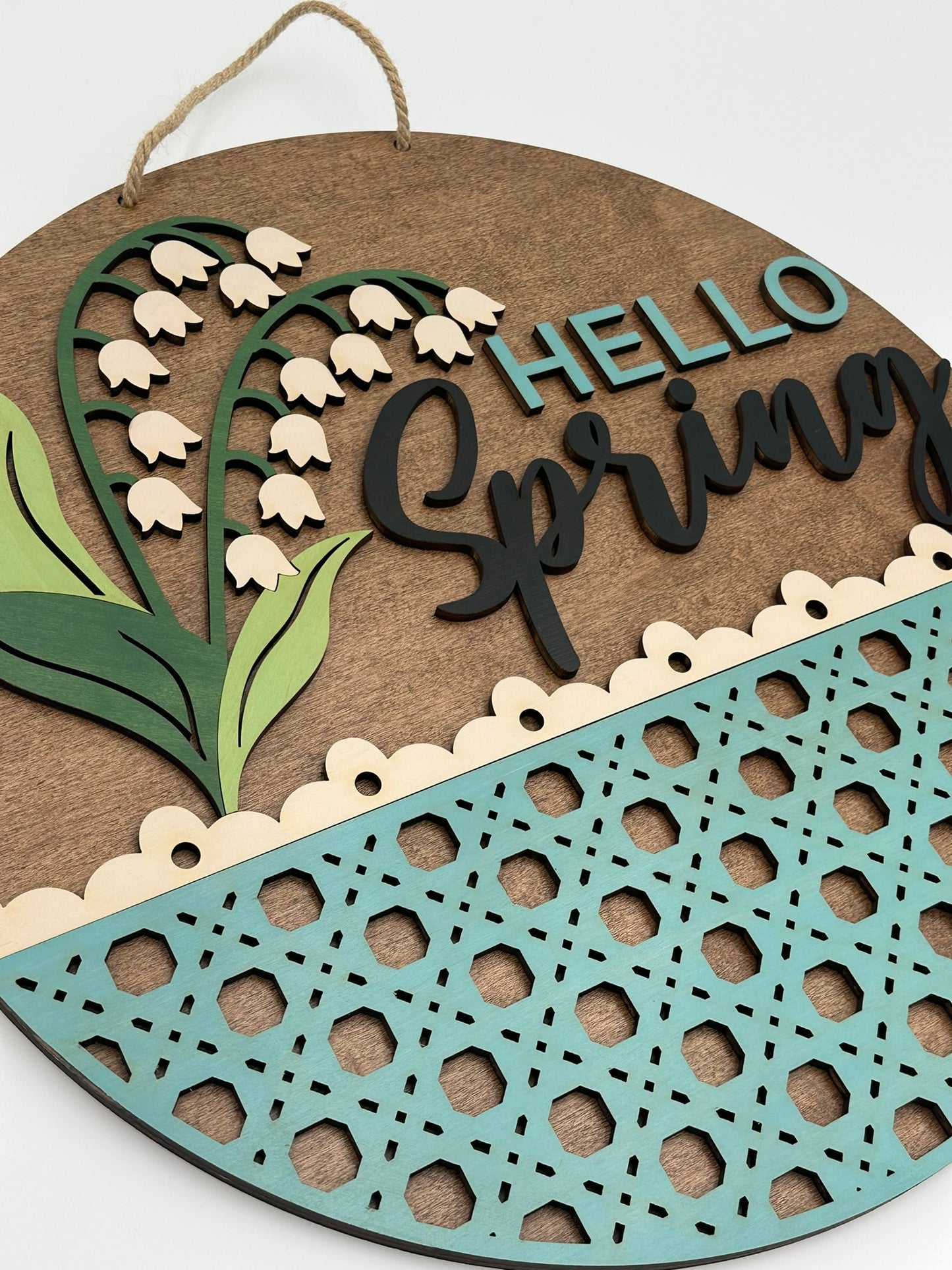 Hello Spring Door Hanger, Spring Welcome Sign