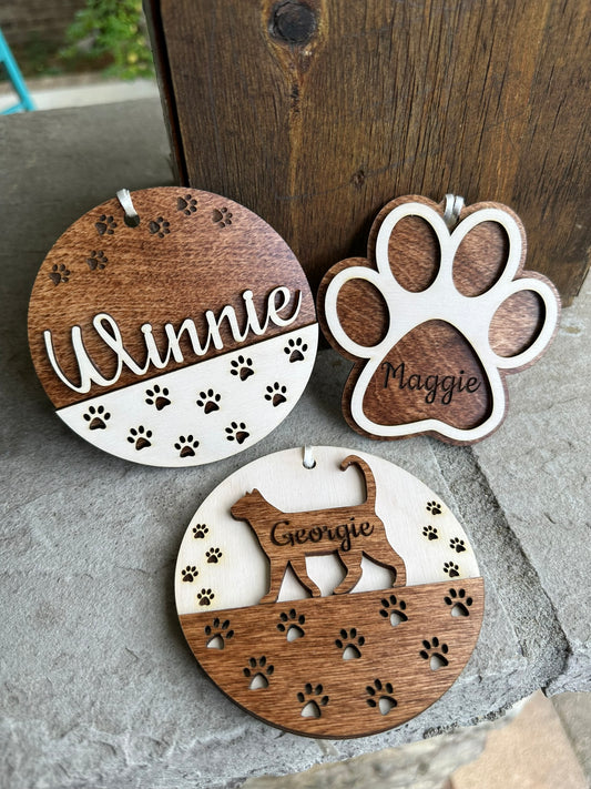 Personalized Cat Ornaments- Set of 3